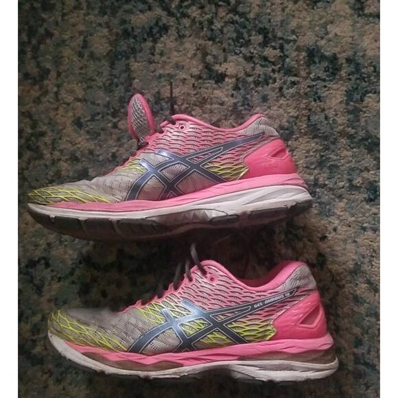 Asics Gel Nimbus 18 IGC Guidance Line Running Shoes Pink Grey Women Size 8 (25) - Picture 8 of 16